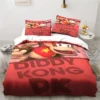 Monkey Cartoon Donkey Kong Fashion Cartoon Duvet Cover Set Three piece Bed Set King Size Double 10 - Donkey Kong Shop