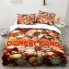 Monkey Cartoon Donkey Kong Fashion Cartoon Duvet Cover Set Three piece Bed Set King Size Double 13 - Donkey Kong Shop