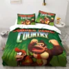 Monkey Cartoon Donkey Kong Fashion Cartoon Duvet Cover Set Three piece Bed Set King Size Double 14 - Donkey Kong Shop