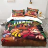 Monkey Cartoon Donkey Kong Fashion Cartoon Duvet Cover Set Three piece Bed Set King Size Double 15 - Donkey Kong Shop