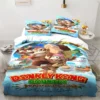 Monkey Cartoon Donkey Kong Fashion Cartoon Duvet Cover Set Three piece Bed Set King Size Double 18 - Donkey Kong Shop
