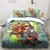 Monkey Cartoon Donkey Kong Fashion Cartoon Duvet Cover Set Three piece Bed Set King Size Double 20 - Donkey Kong Shop