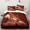 Monkey Cartoon Donkey Kong Fashion Cartoon Duvet Cover Set Three piece Bed Set King Size Double 9 - Donkey Kong Shop